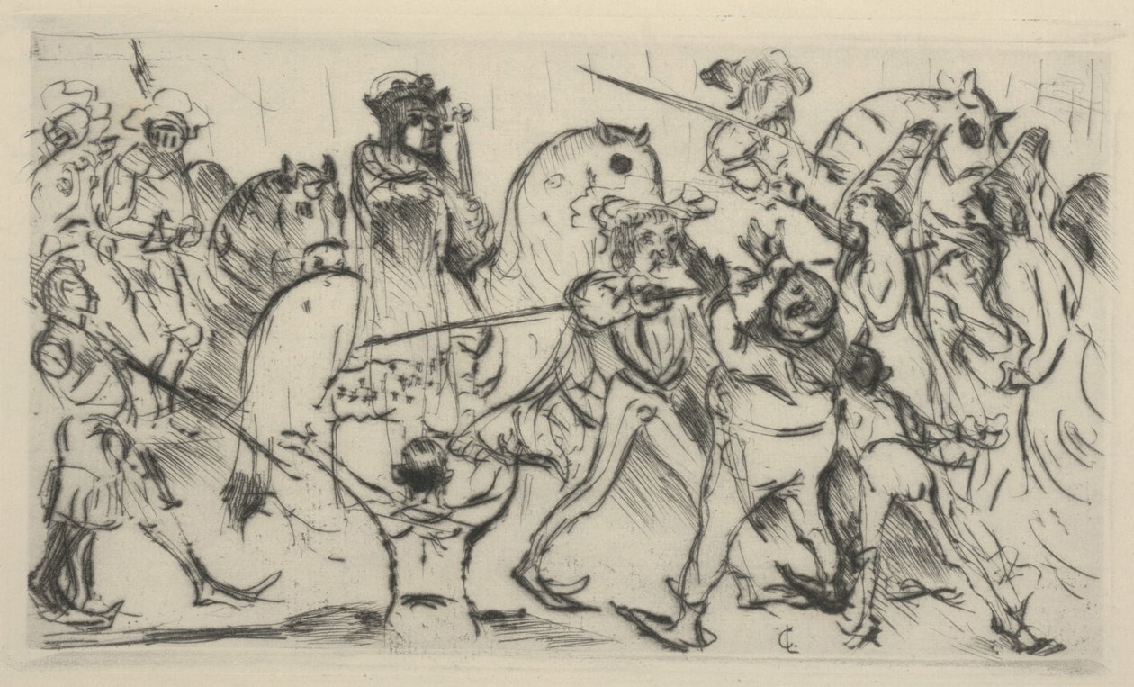 Henrik V:s kröning (Kronung Heinrichs V) av Lovis  Corinth