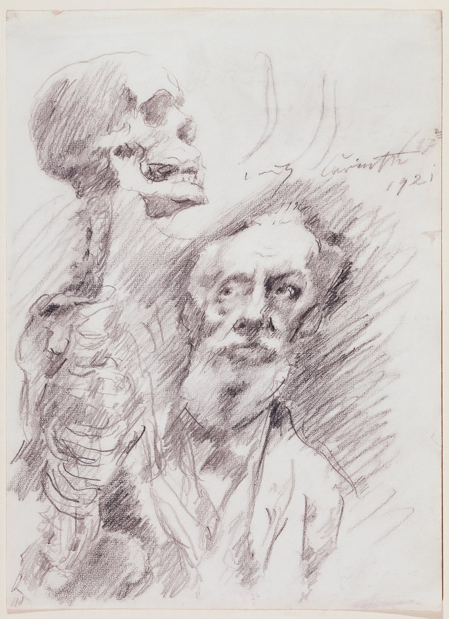 Anatom med skelett av Lovis Corinth