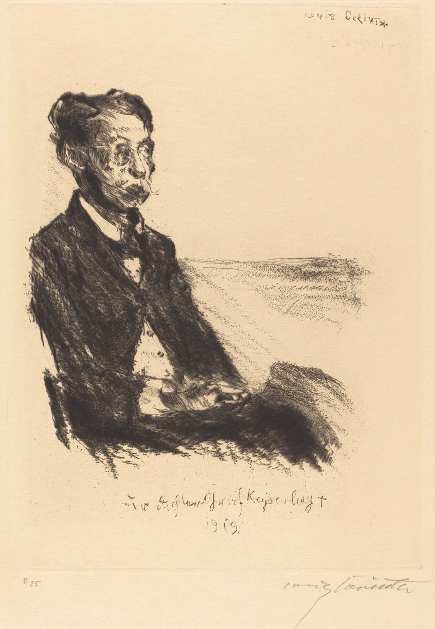 Porträtt av greve Keyserling, 1919. av Lovis Corinth