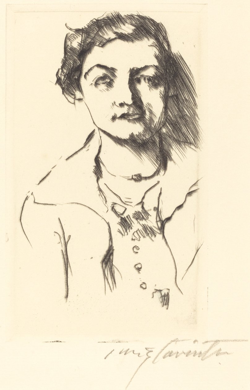 Porträtt av en ung kvinna - Anneliese Halbe, 1918. av Lovis Corinth