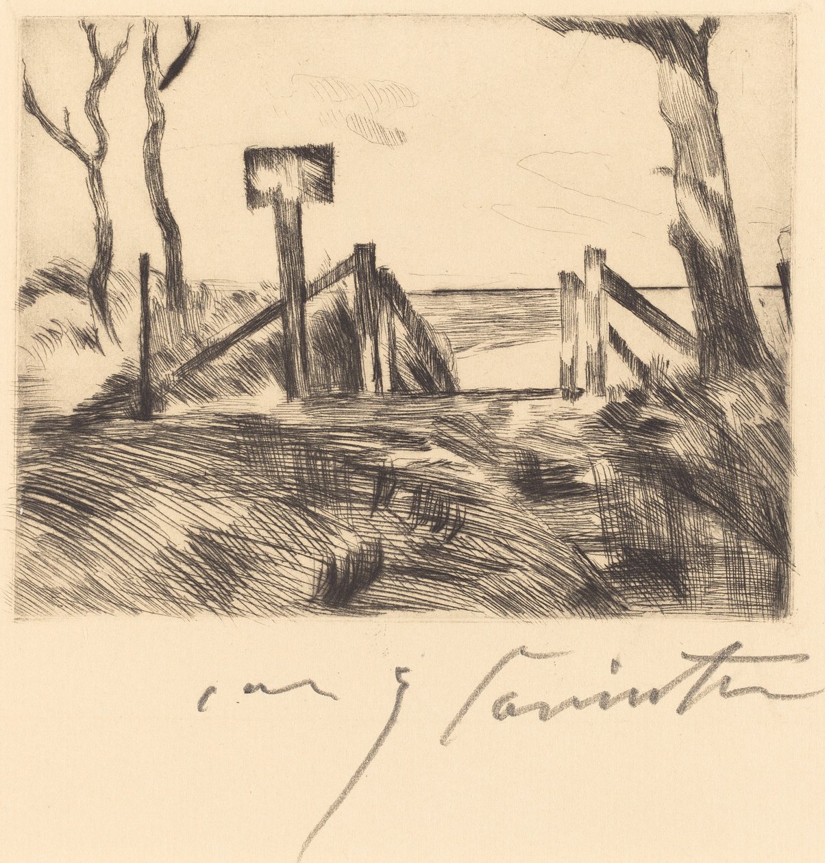 Bro med tecken av Lovis Corinth