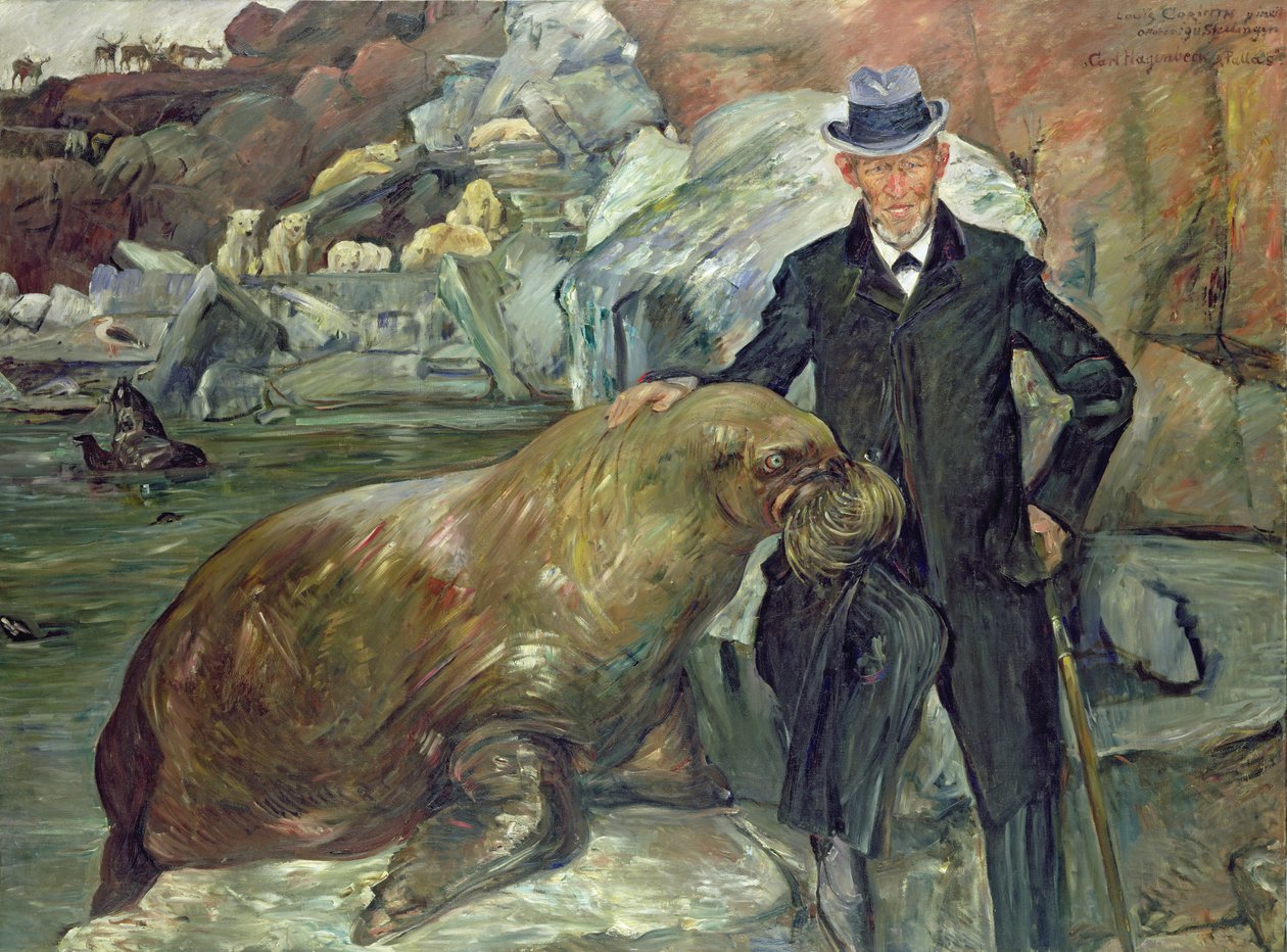 Carl Hagenbeck (1844-1913) i hans djurpark, 1911 av Lovis Corinth