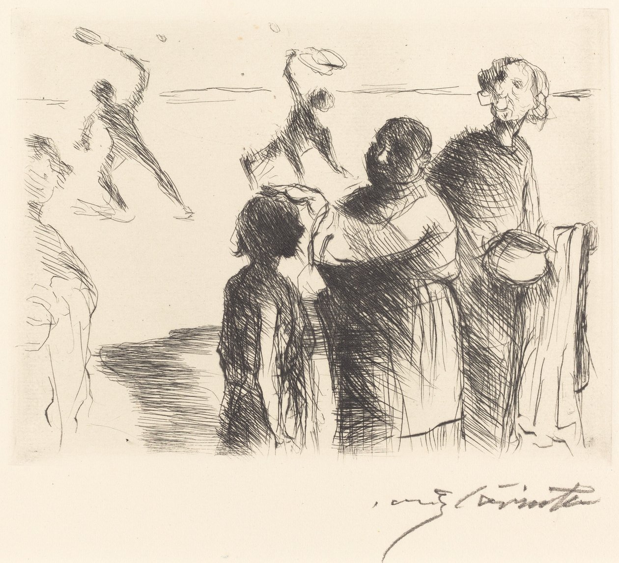 The Gastmahl of Trimalchio: pl. II (Trimalchios bankett: pl. II) av Lovis Corinth