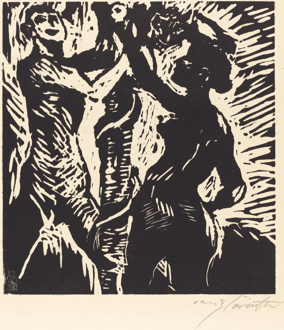 Fallet (Adam och Eva) av Lovis Corinth