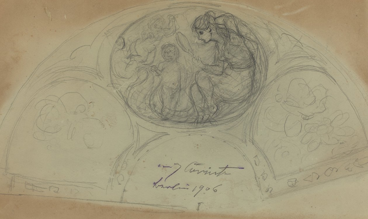 Fan Design [verso], troligen 1906. av Lovis Corinth
