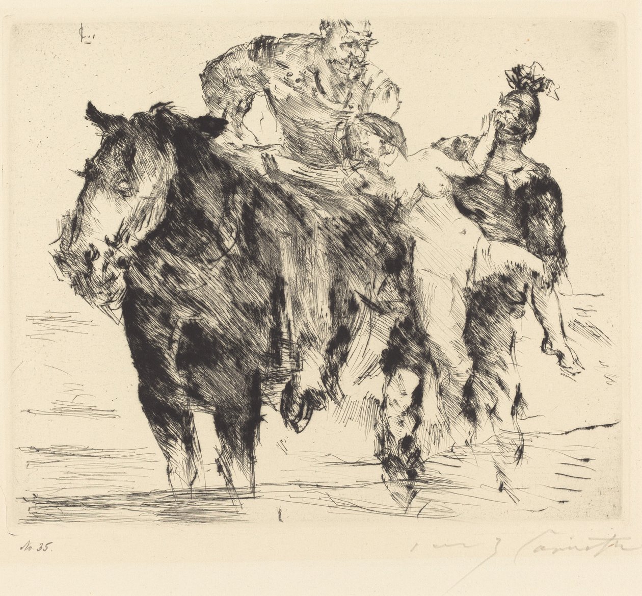 kvinna rånare (våldtäkt) av Lovis Corinth