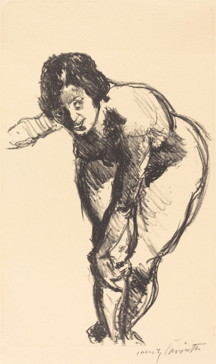 Böjd naken naken böjer sig framåt, 1916. av Lovis Corinth
