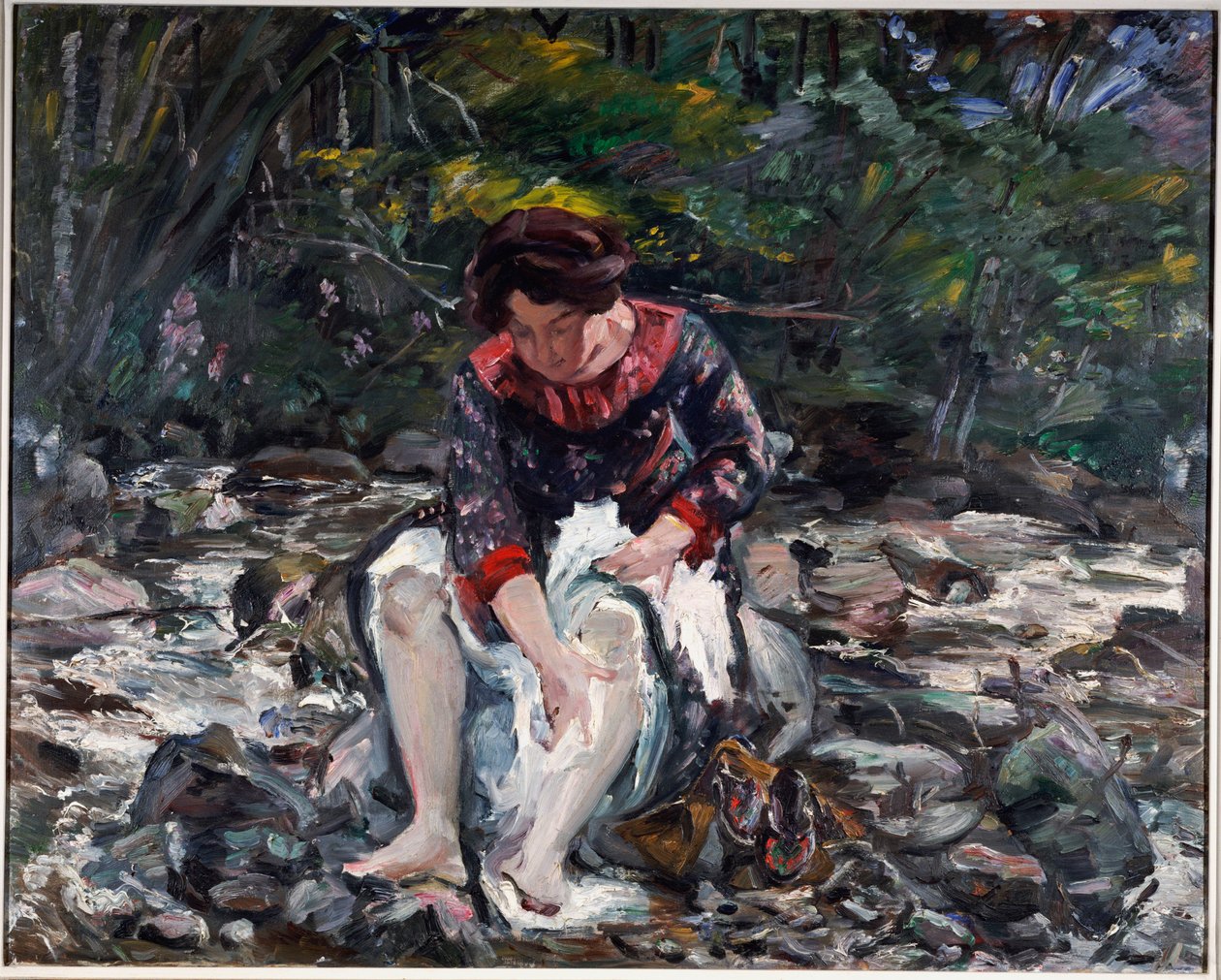 Flicka i bäcken, 1913 av Lovis Corinth