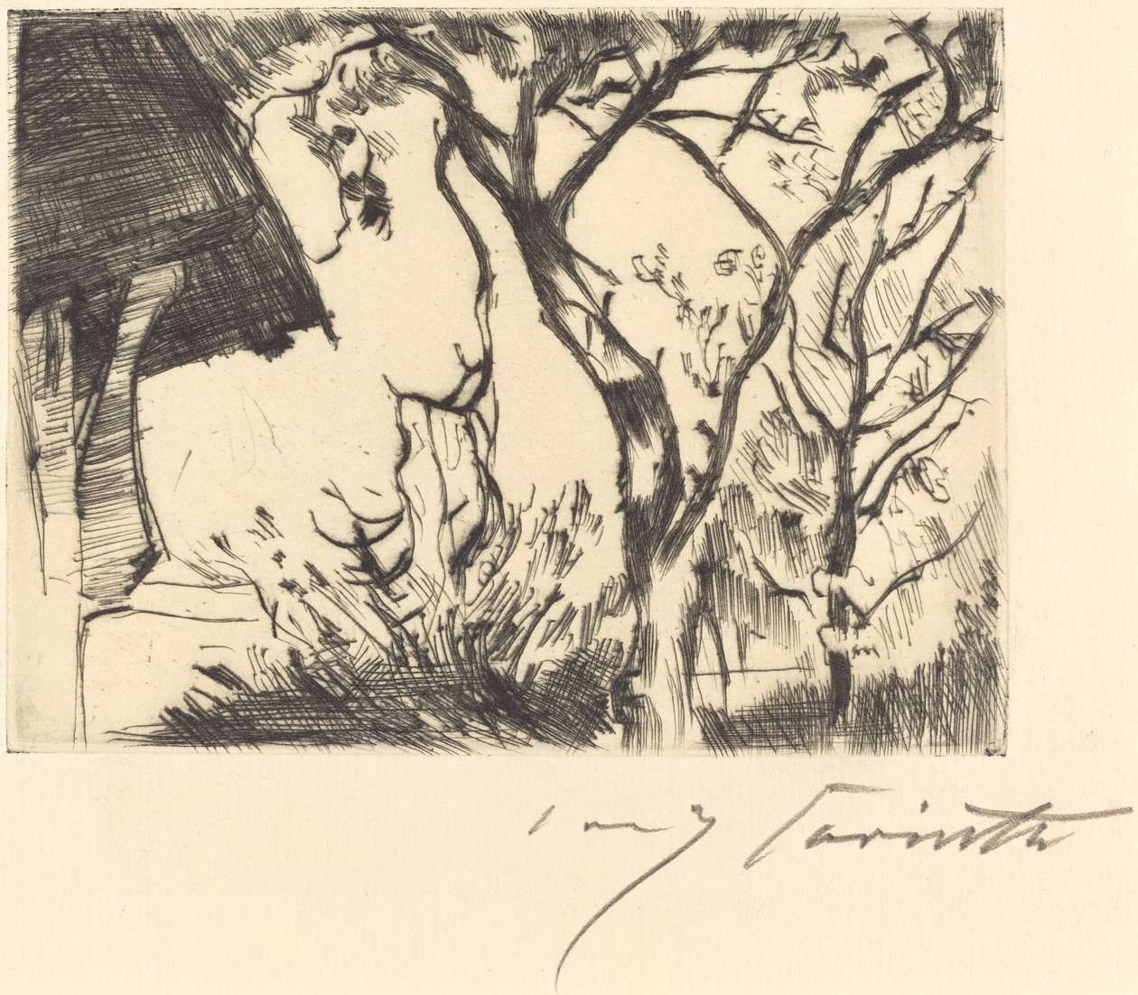 Hausecke (hörnet av ett hus) av Lovis Corinth