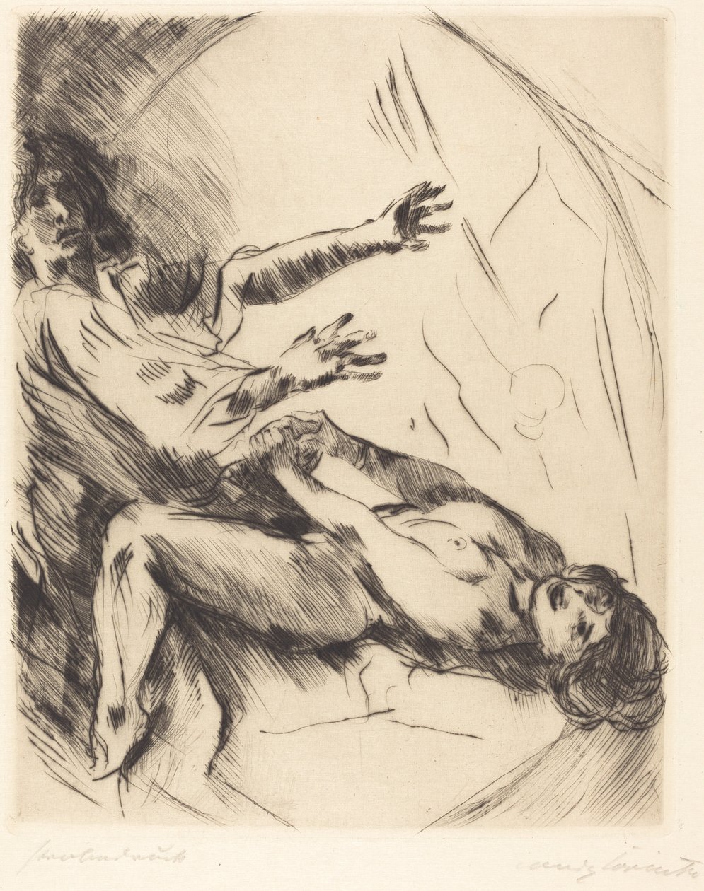Joseph und Potifars Weib I (Joseph och Potifars fru I) av Lovis Corinth