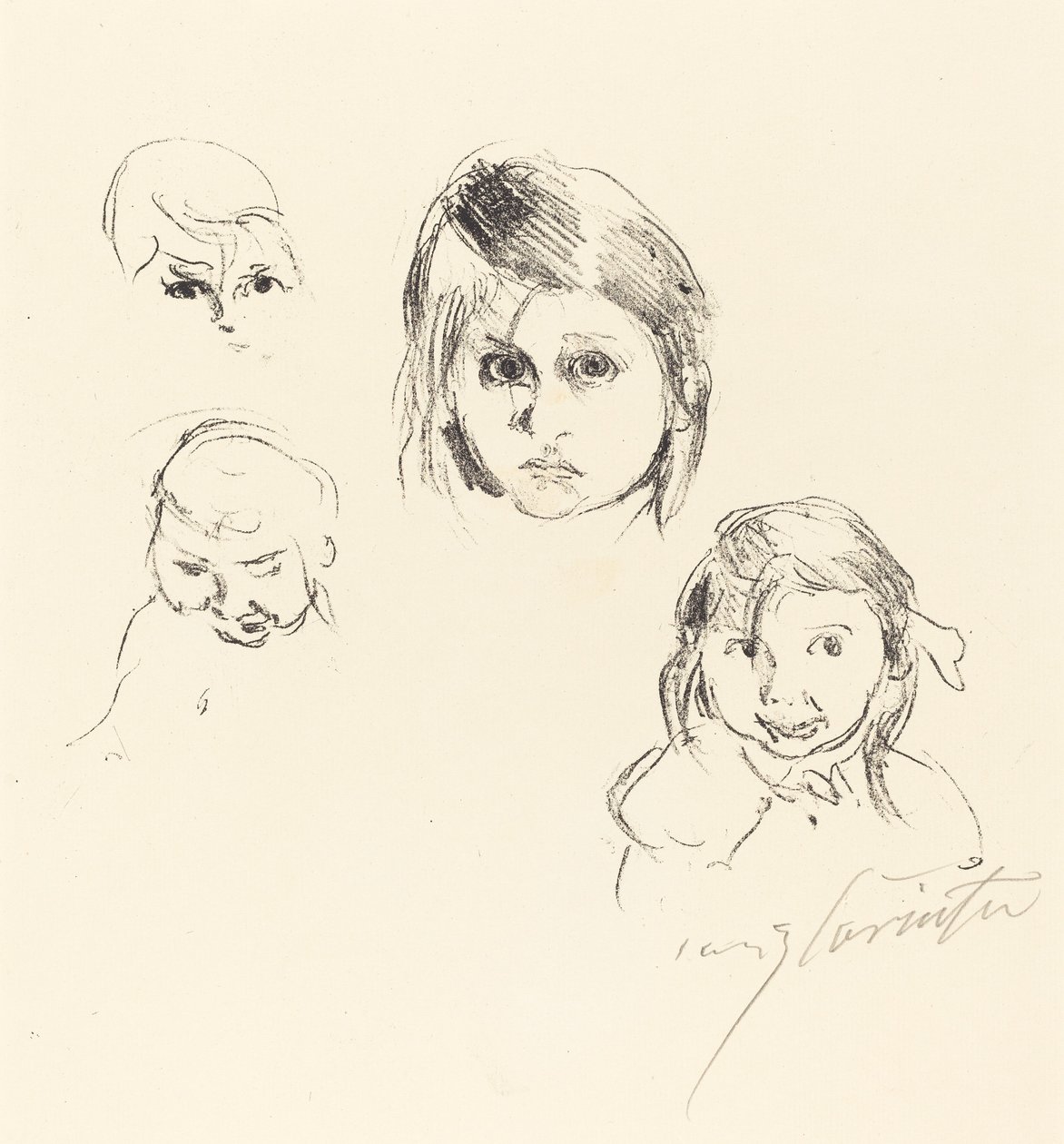 Kinderköpfe (barnchefer) av Lovis Corinth