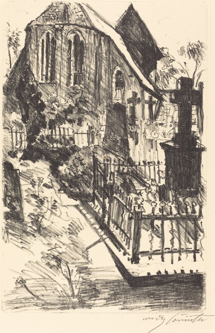 Kirchhofs kyrkogård, 1916. av Lovis Corinth