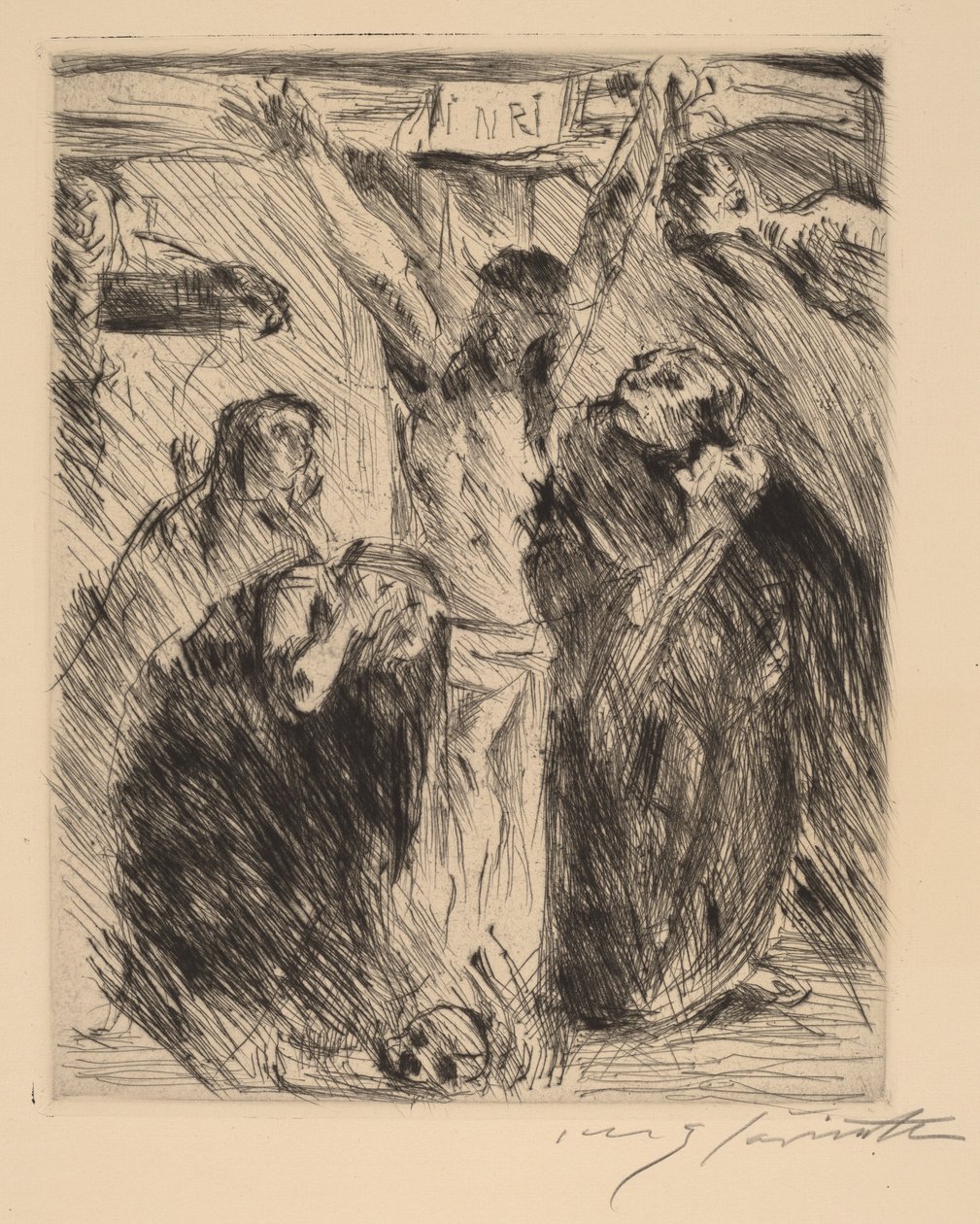 Korsfästelse, efter altartavlan i Tölz, 1921-1922. av Lovis Corinth