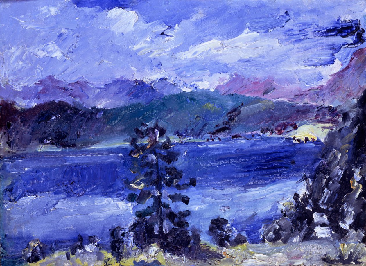 Walchensjön med lärk av Lovis Corinth