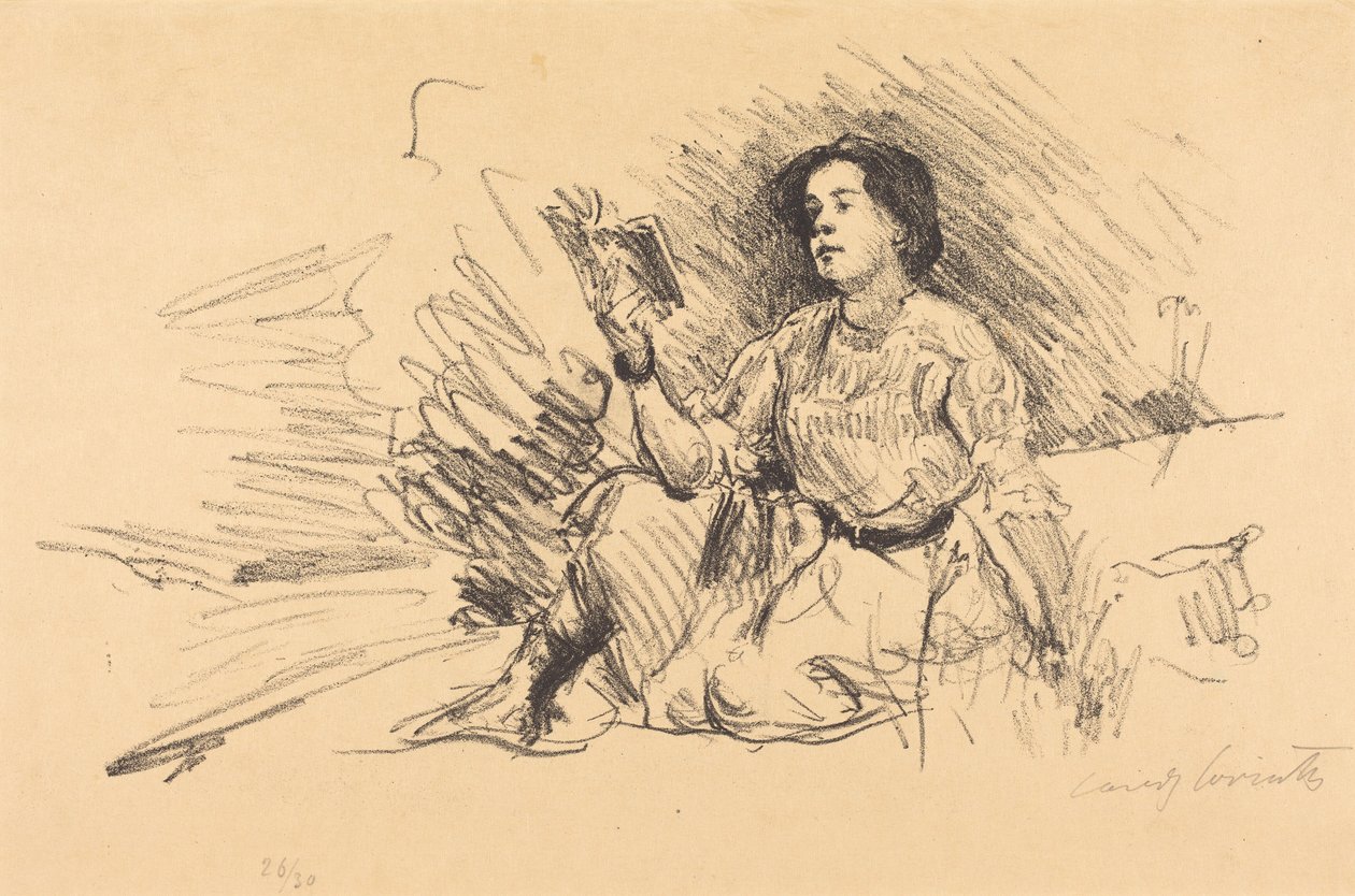 Läsande flicka av Lovis Corinth