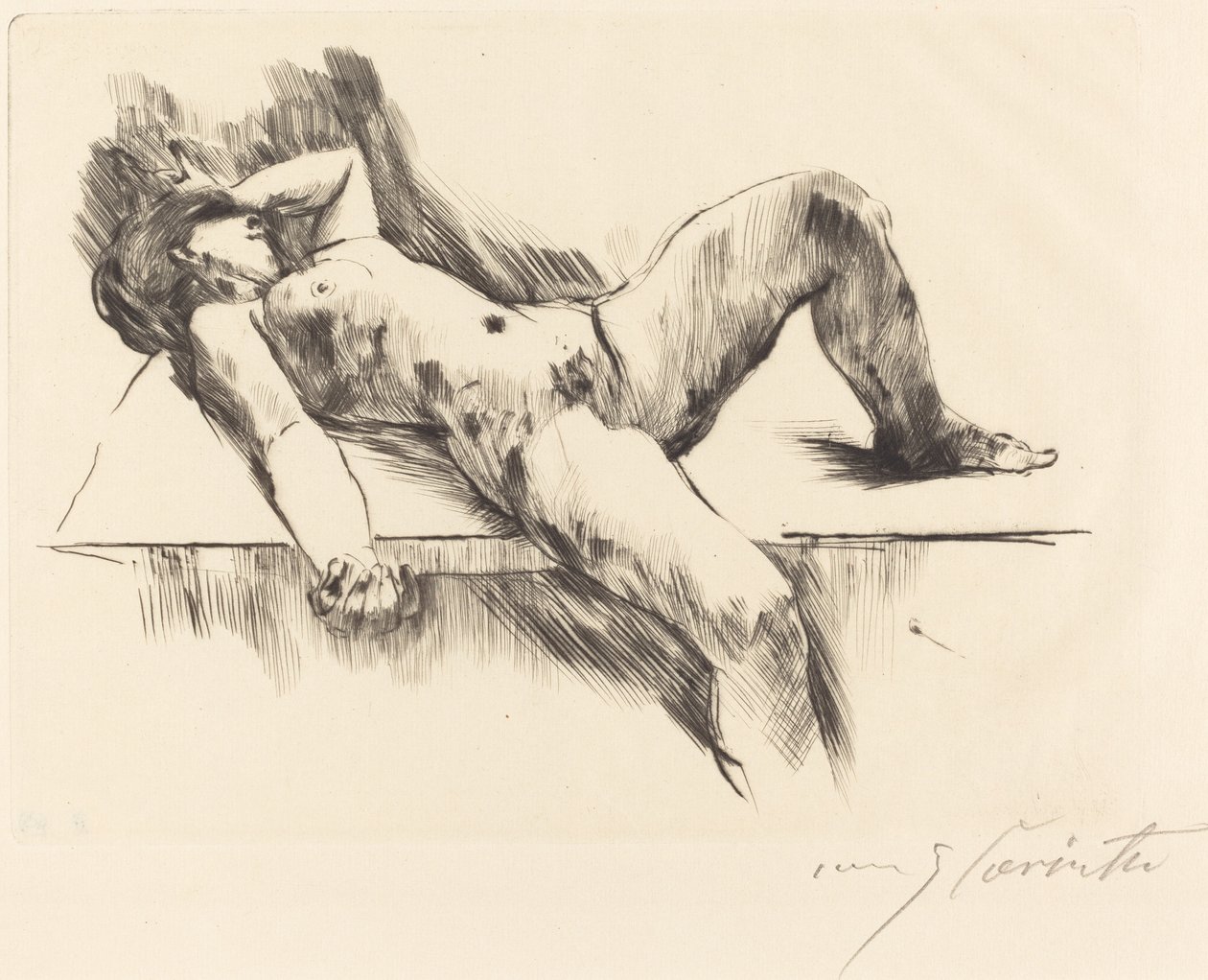 Liggande kvinna naken III, 1913. av Lovis Corinth