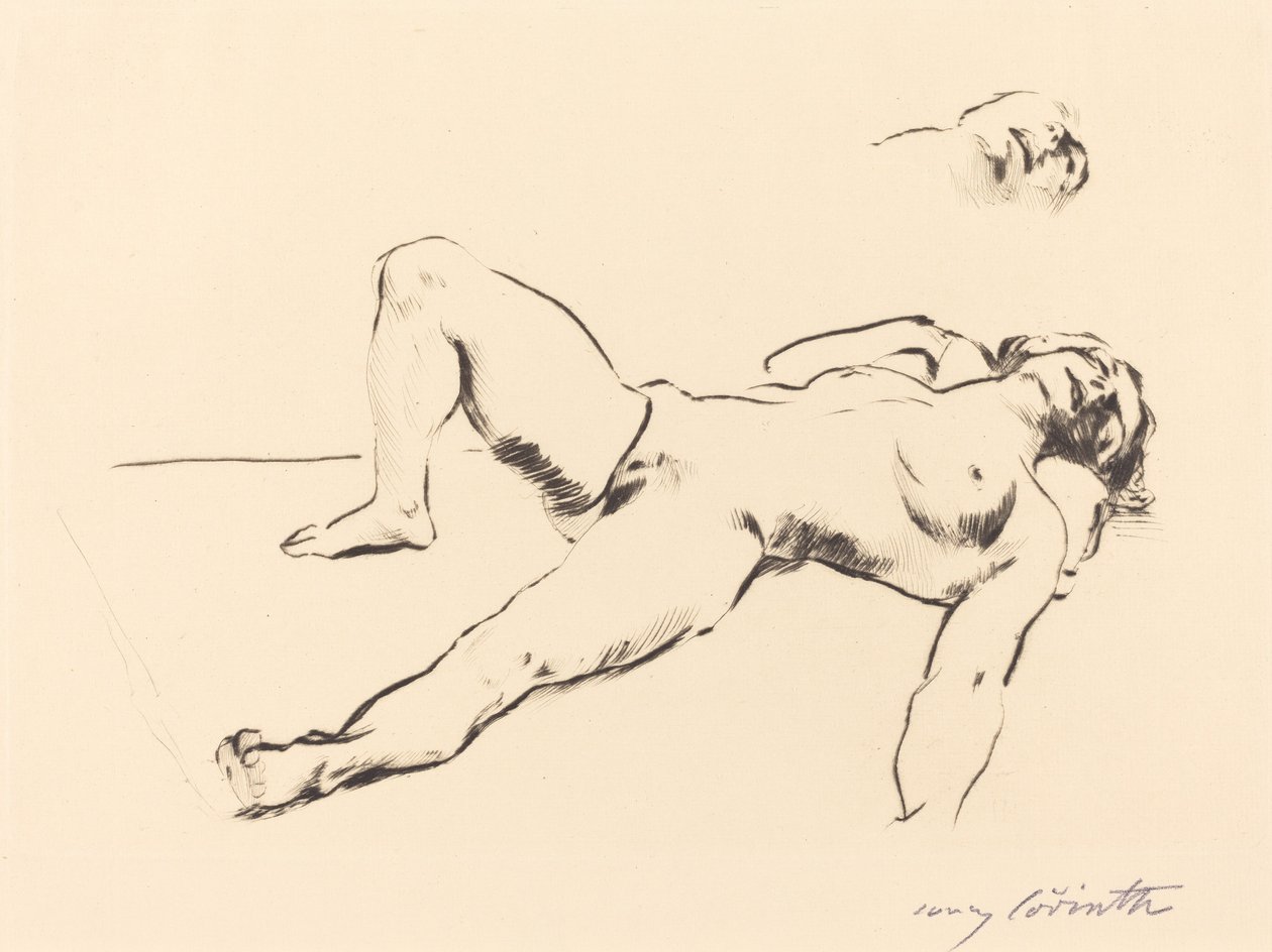 Liggande kvinna naken II, 1912. av Lovis Corinth