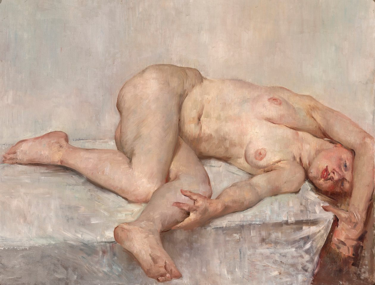 Liggande kvinnlig naken av Lovis Corinth