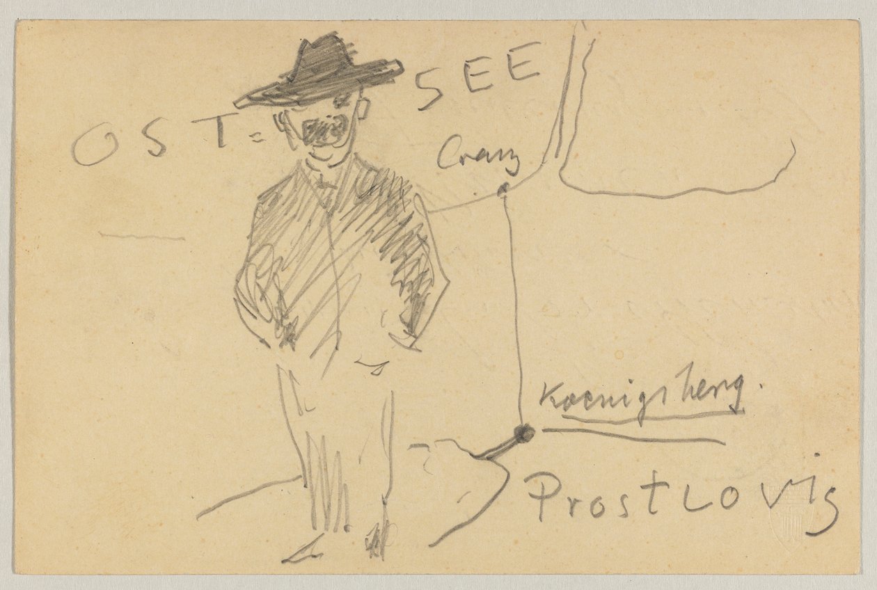 Lovis Corinth till Carl Strathmann: vykort, poststämplat 10 april 1903 av Lovis Corinth