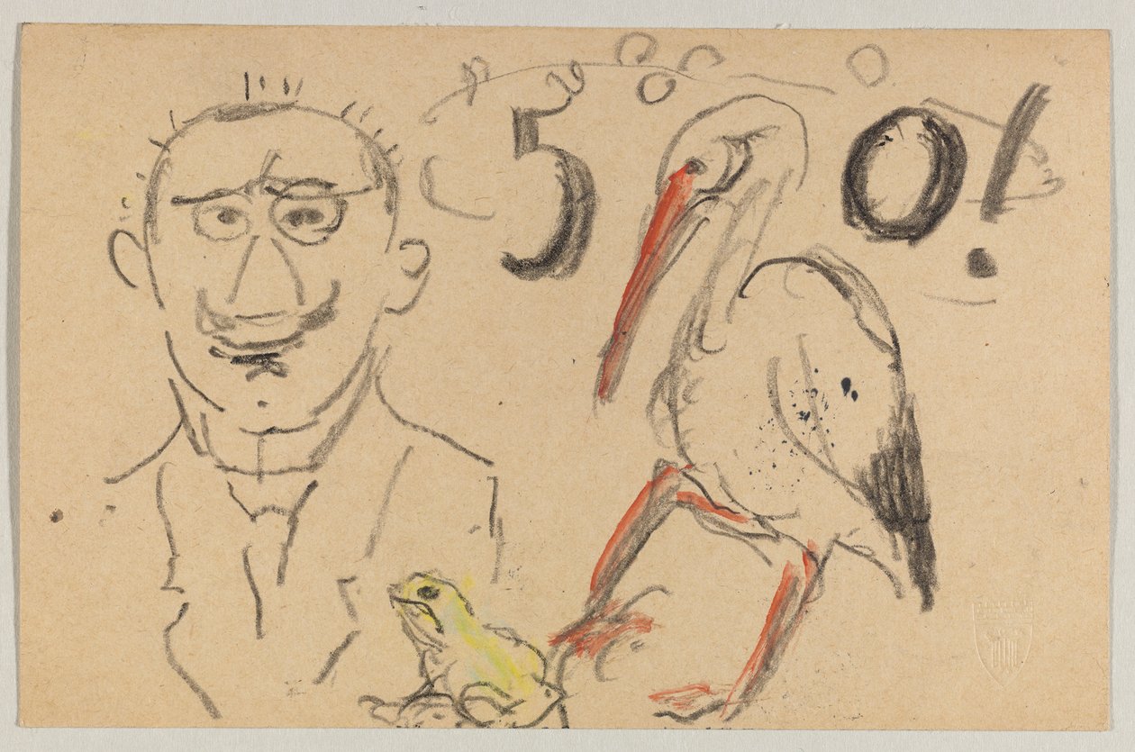 Lovis Corinth till Carl Strathmann: vykort, poststämplat 11 september 1916 av Lovis Corinth