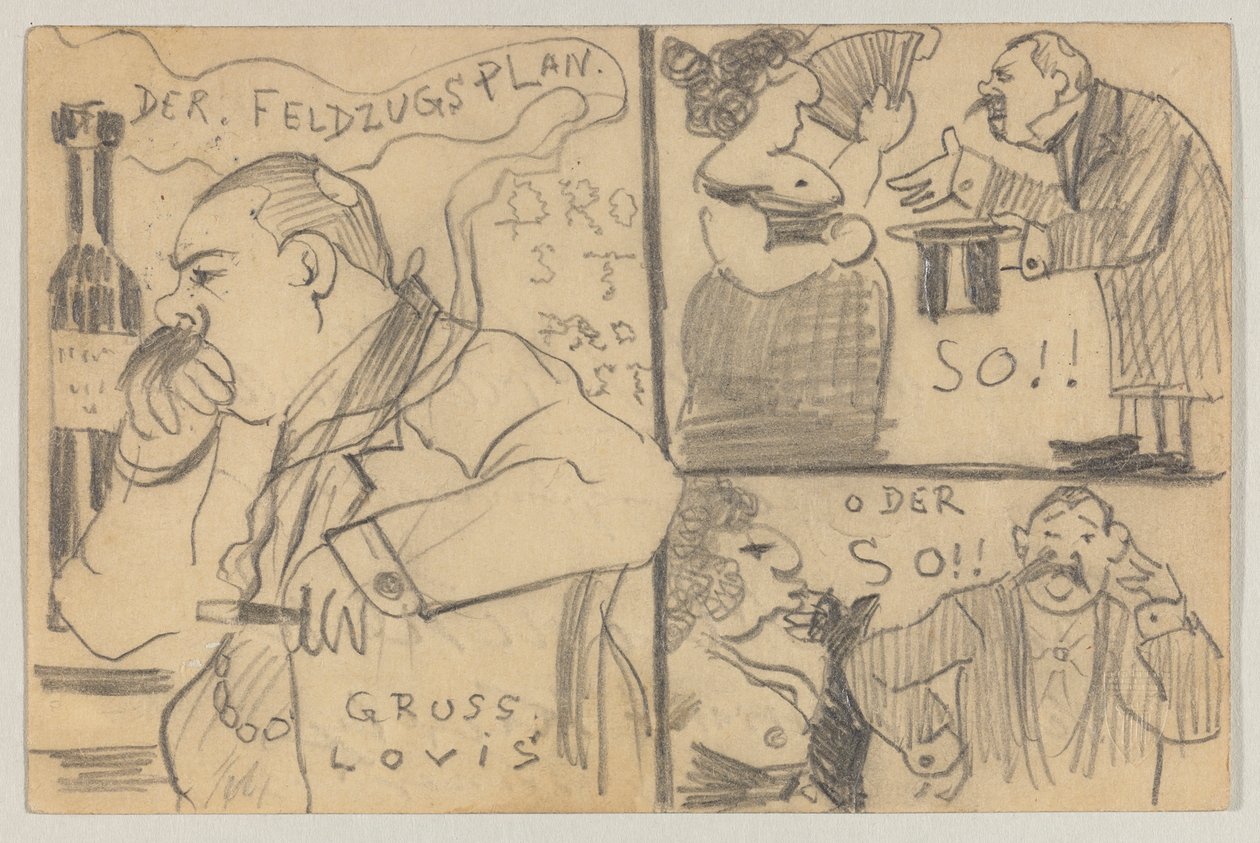 Lovis Corinth till Carl Strathmann: vykort, poststämplat 12 december 1898 av Lovis Corinth