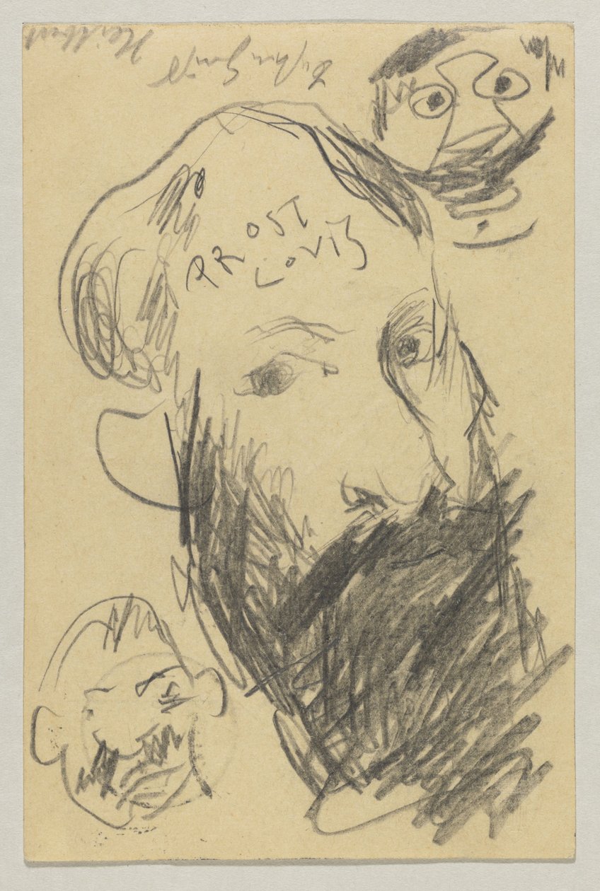 Lovis Corinth till Carl Strathmann: vykort, poststämplat 12 december 1902 av Lovis Corinth