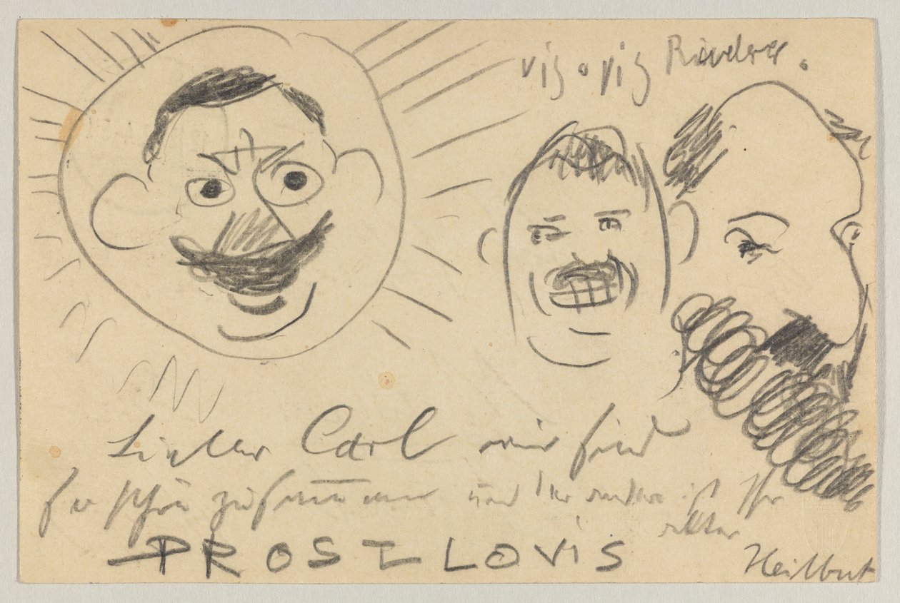 Lovis Corinth till Carl Strathmann: vykort, poststämplat 12 december 1902 av Lovis Corinth