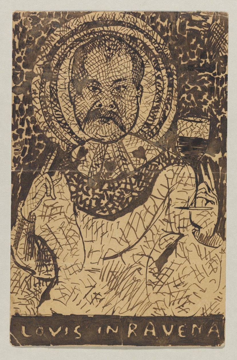 Lovis Corinth till Carl Strathmann: vykort, poststämpel 17 maj 1897 (Ravenna) av Lovis Corinth