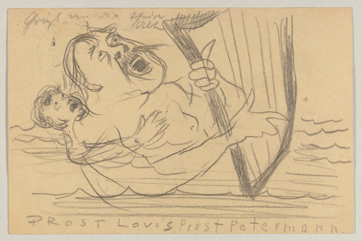 Lovis Corinth till Carl Strathmann: vykort, poststämplat 18 juli 1903 av Lovis Corinth