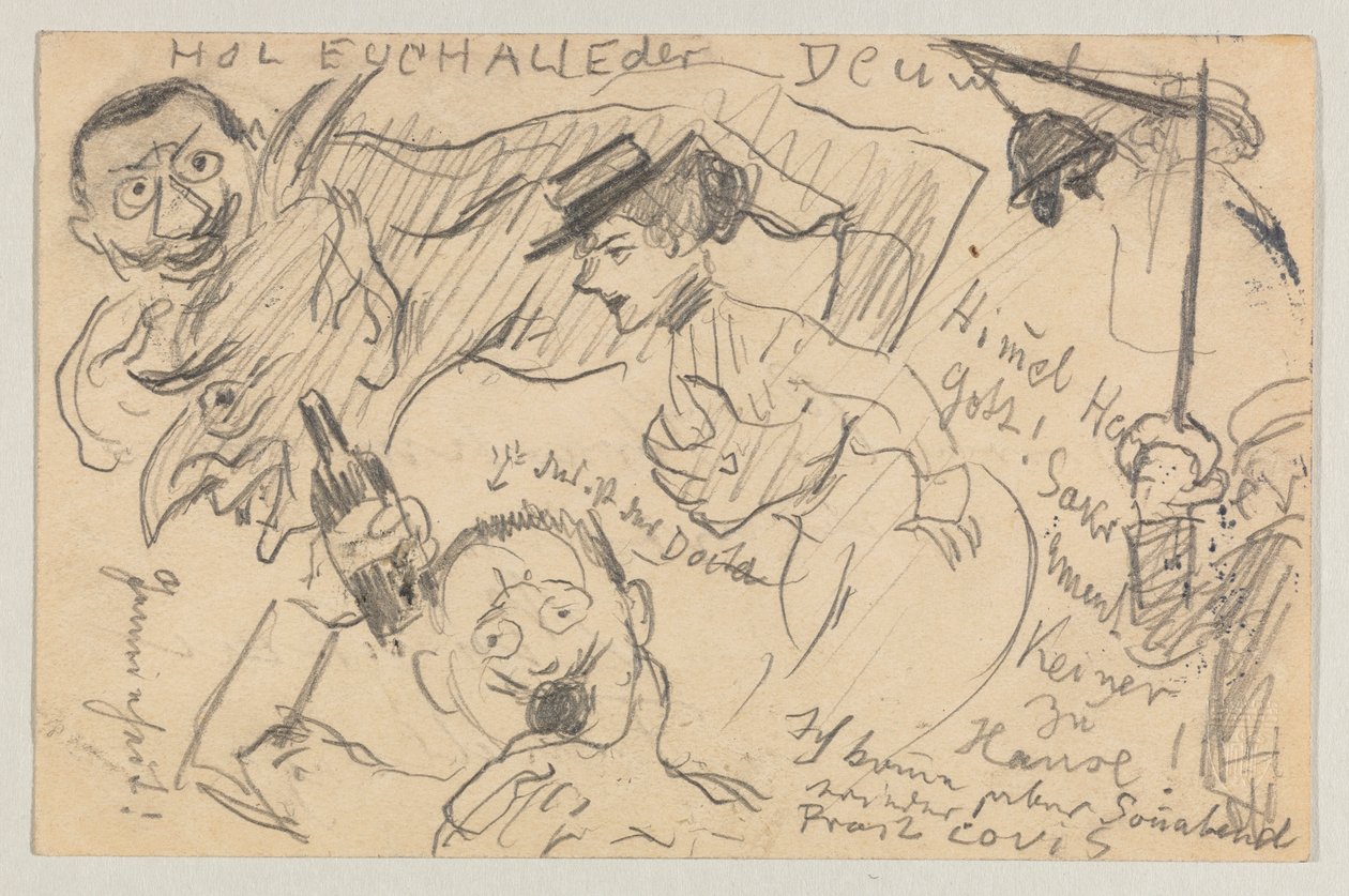 Lovis Corinth till Carl Strathmann: vykort, poststämplat 20 september 1901 av Lovis Corinth