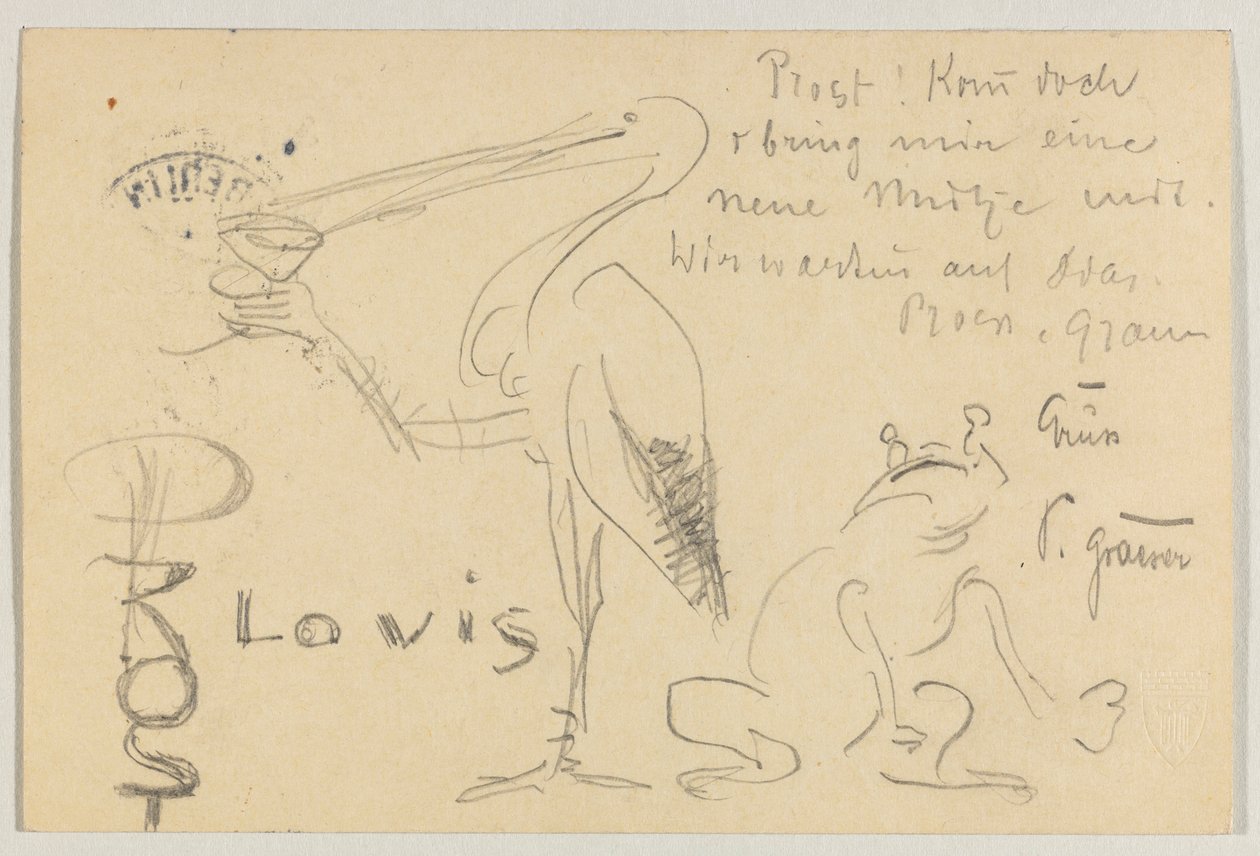 Lovis Corinth till Carl Strathmann: vykort, poststämplat 20 september 1906 av Lovis Corinth
