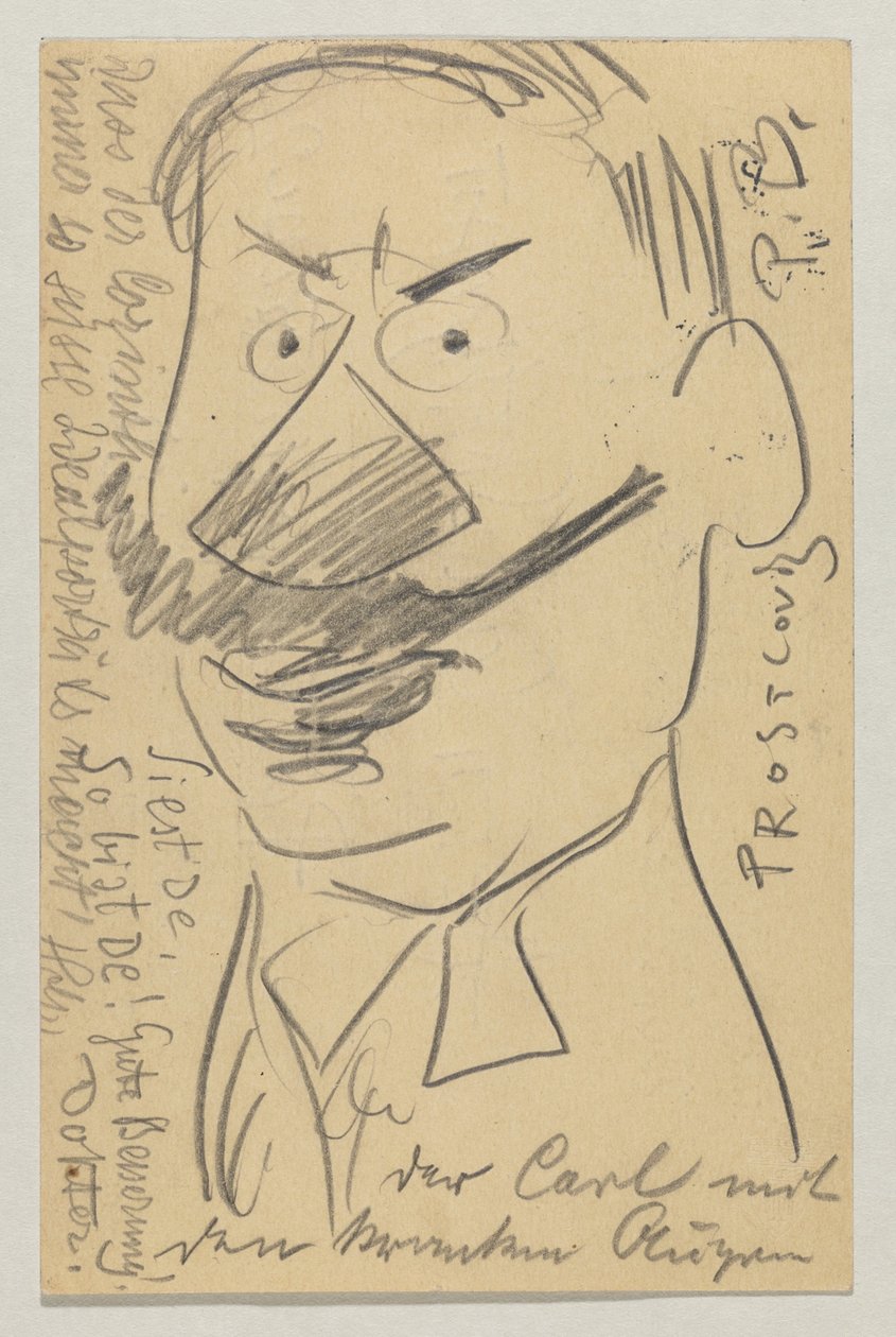 Lovis Corinth till Carl Strathmann: vykort, poststämplat 21 februari 1904 av Lovis Corinth