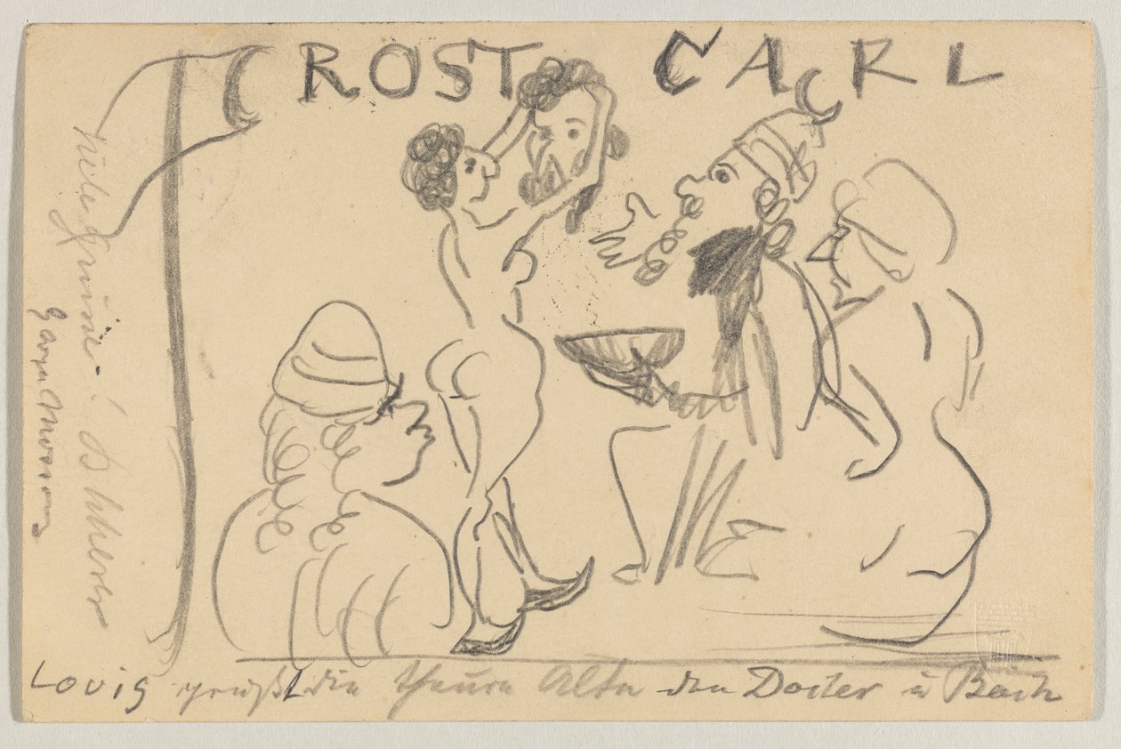 Lovis Corinth till Carl Strathmann: vykort, poststämplat 22 maj 1905 av Lovis Corinth