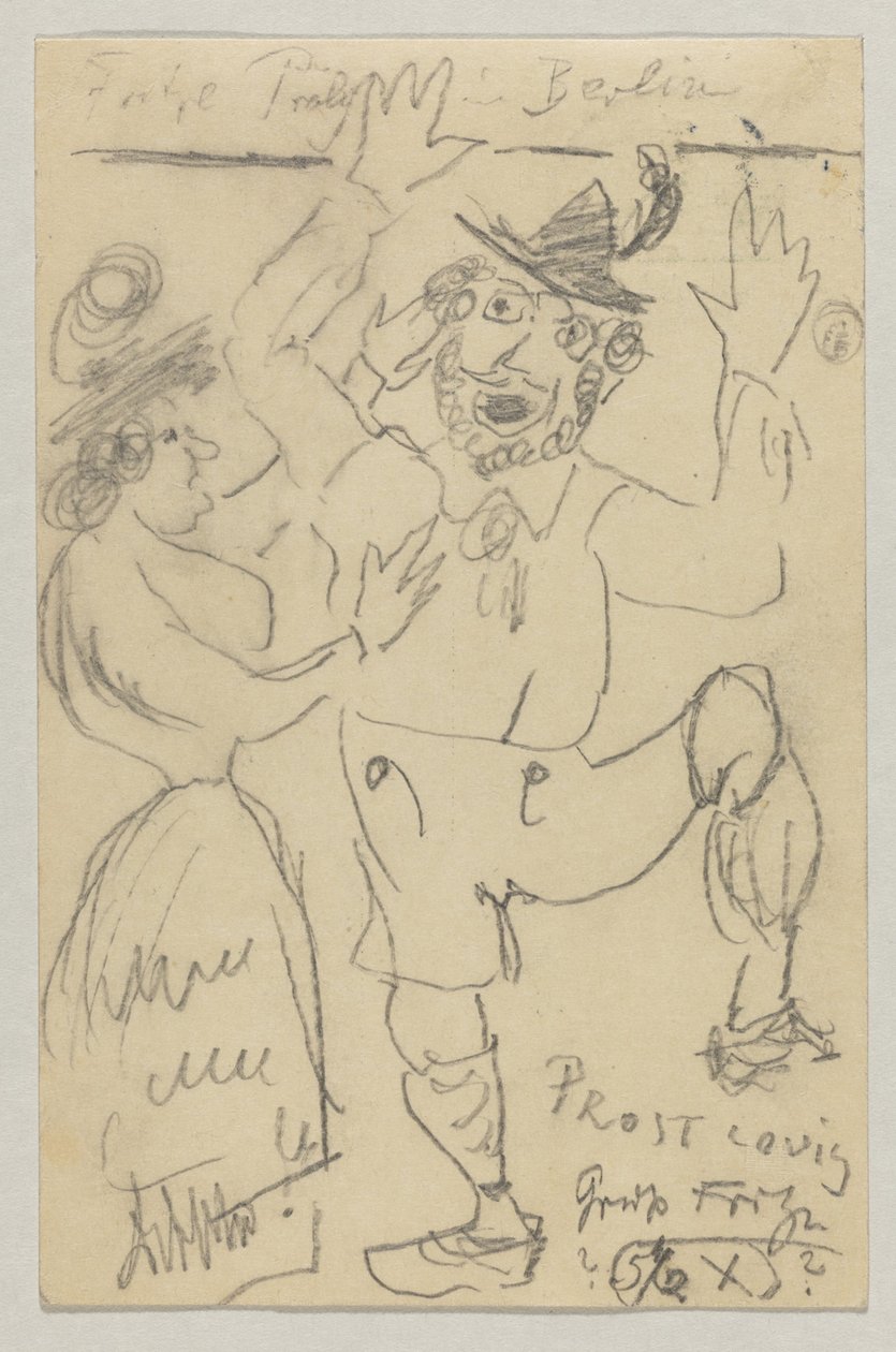 Lovis Corinth till Carl Strathmann: vykort, poststämplat 25 februari 1904 av Lovis Corinth