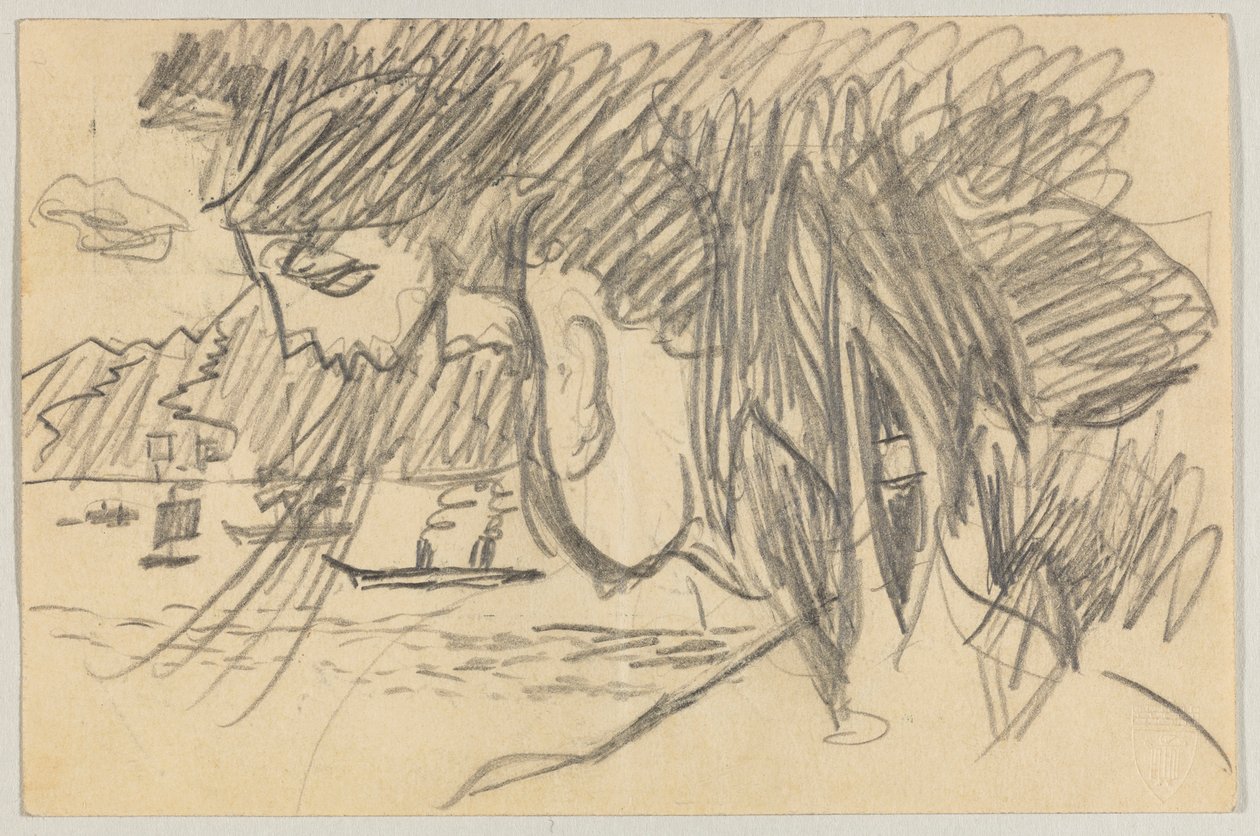 Lovis Corinth till Carl Strathmann: vykort, poststämplat 25 mars 1908 av Lovis Corinth