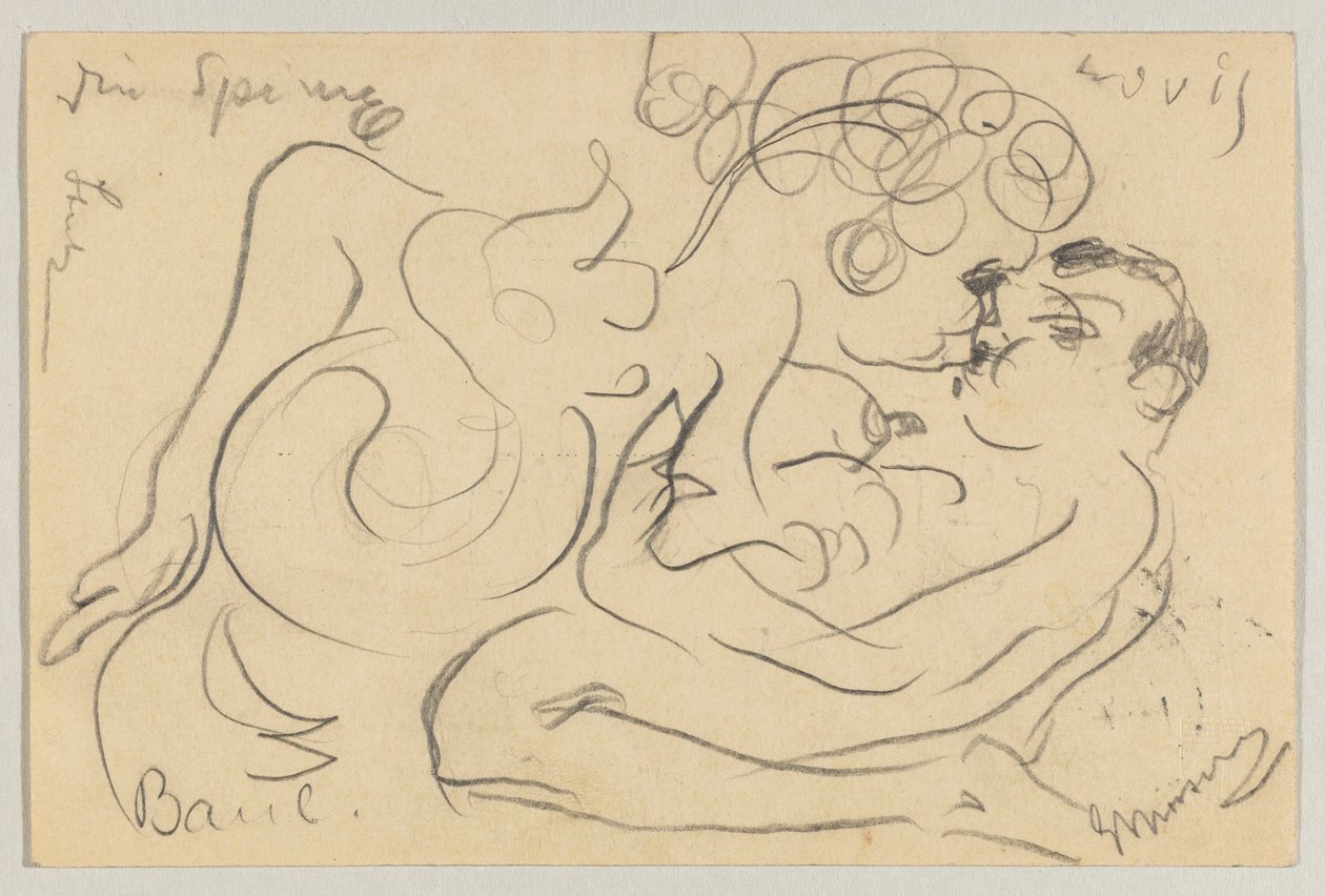 Lovis Corinth till Carl Strathmann: vykort, poststämplat 25 mars 1908 av Lovis Corinth