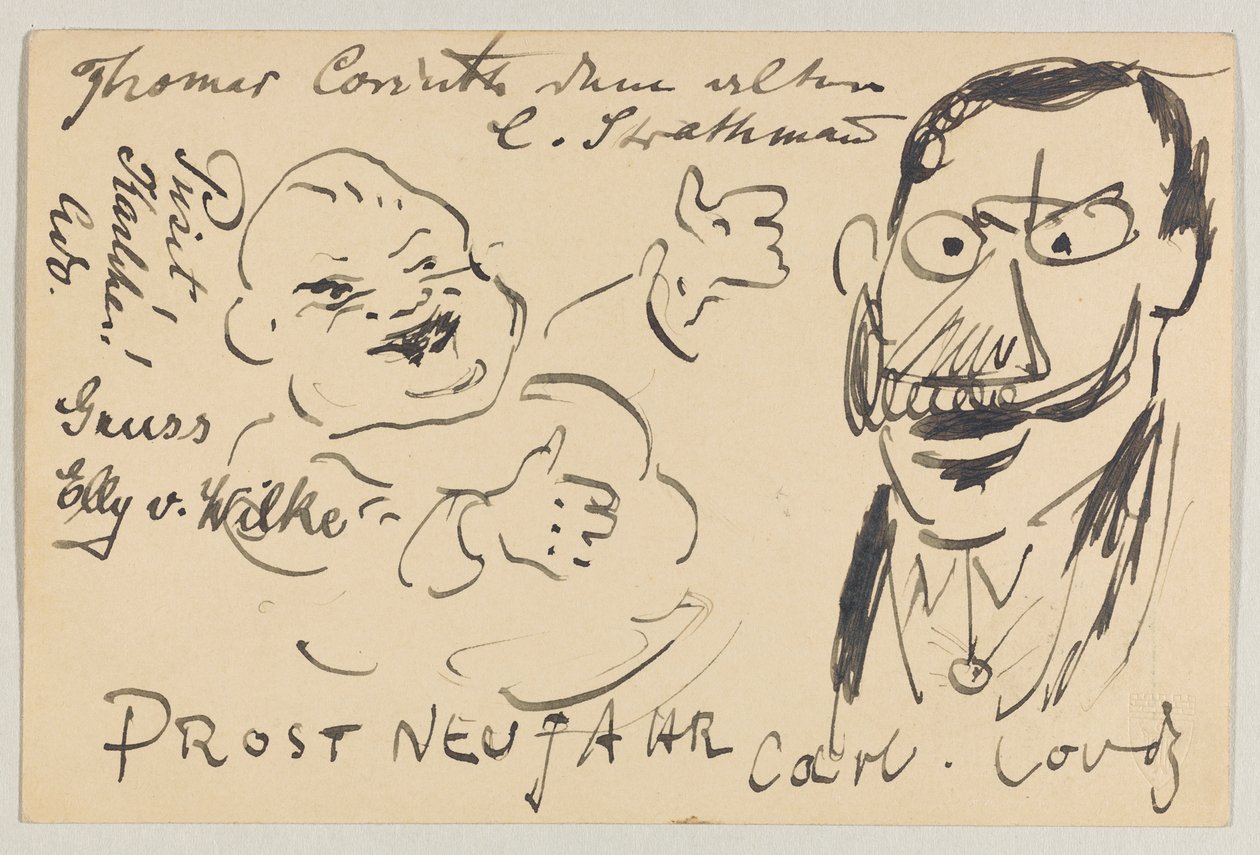 Lovis Corinth till Carl Strathmann: vykort, poststämplat 27 december 1904 av Lovis Corinth