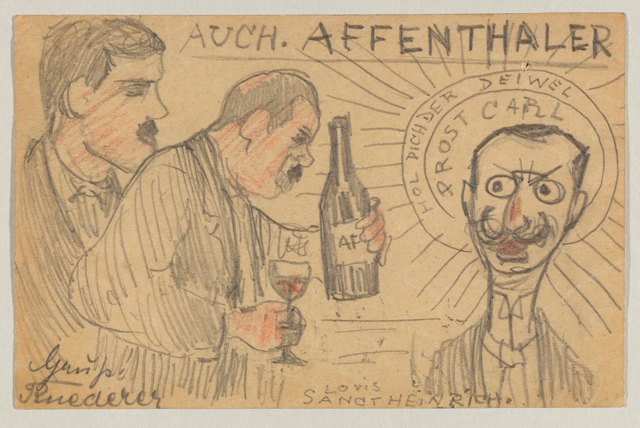 Lovis Corinth till Carl Strathmann: vykort, poststämplat 28 september 1896 av Lovis Corinth
