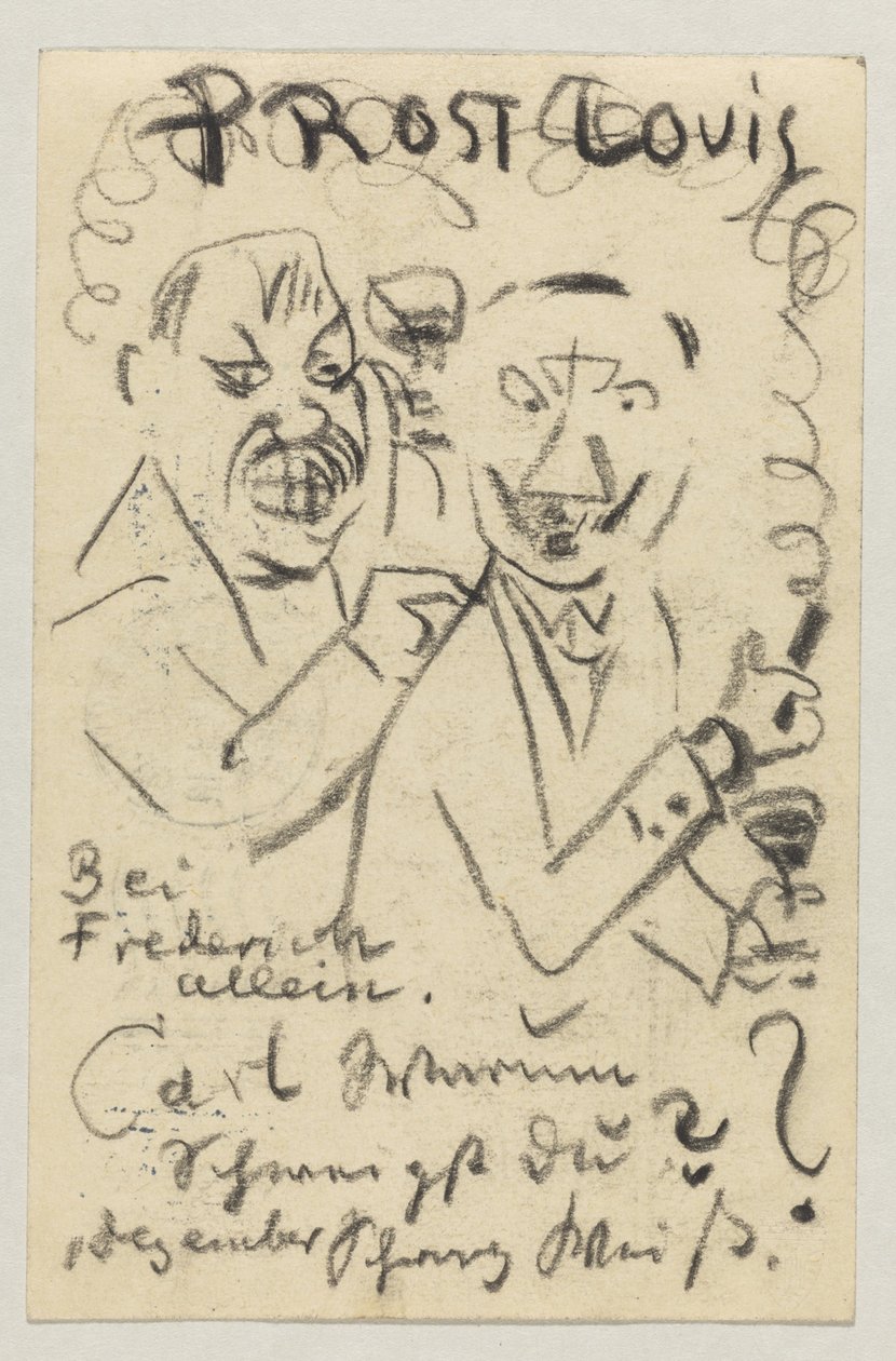 Lovis Corinth till Carl Strathmann: vykort, poststämplat 30 oktober 1907 av Lovis Corinth