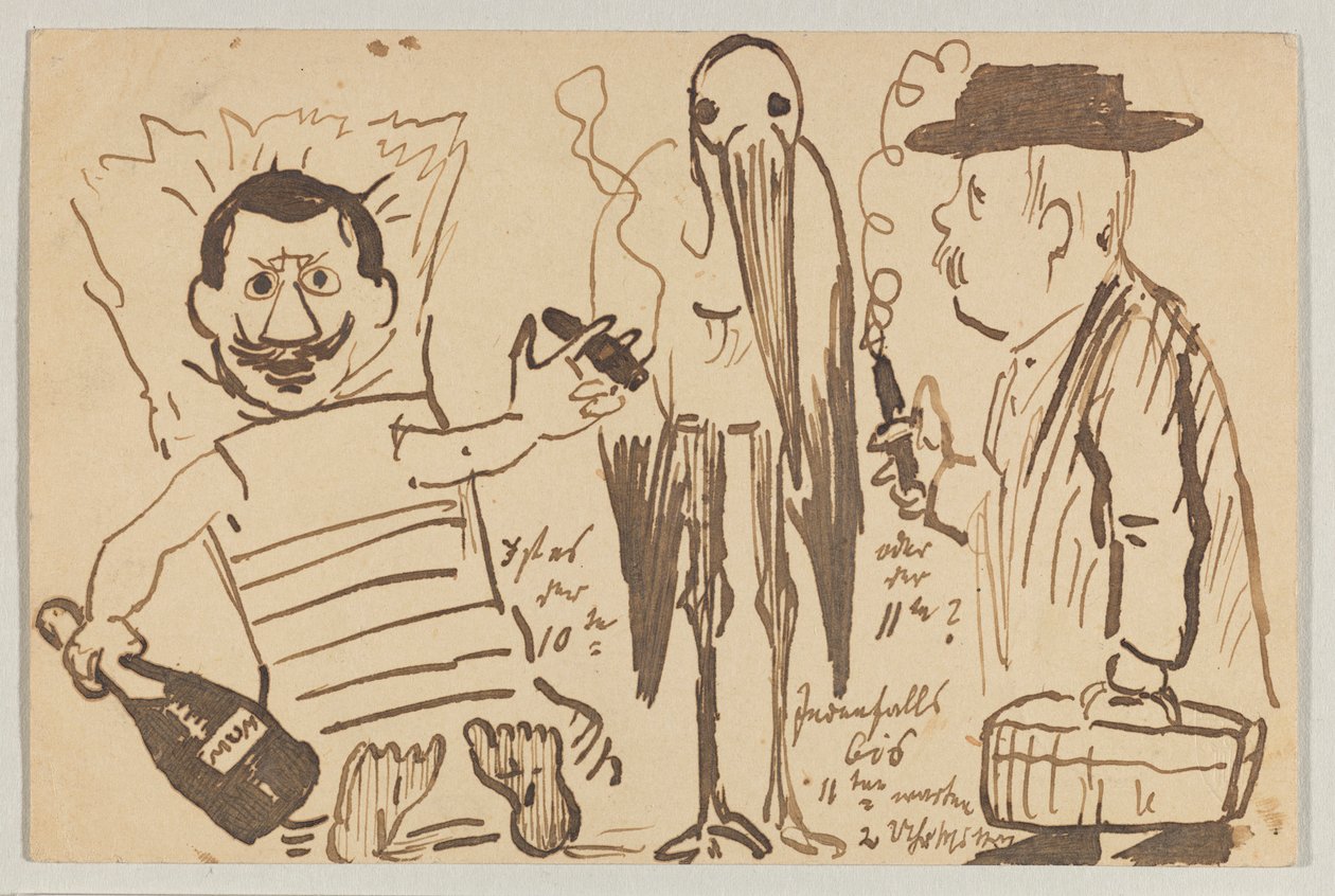 Lovis Corinth till Carl Strathmann: vykort, poststämplat 3 september 1902 av Lovis Corinth