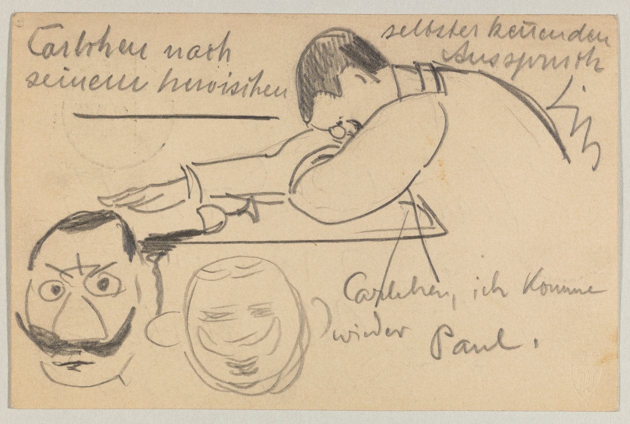 Lovis Corinth till Carl Strathmann: vykort, poststämplat 8 januari 1903 av Lovis Corinth