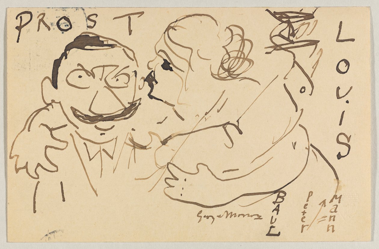 Lovis Corinth till Carl Strathmann: vykort, poststämplat 9 december 1908 av Lovis Corinth