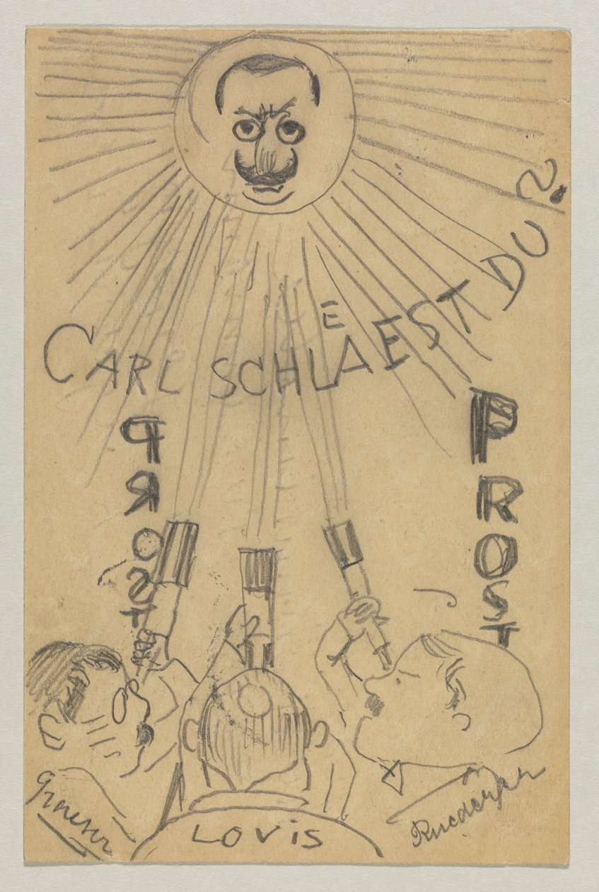 Lovis Corinth till Carl Strathmann: vykort, poststämplat 9 januari 1910 av Lovis Corinth