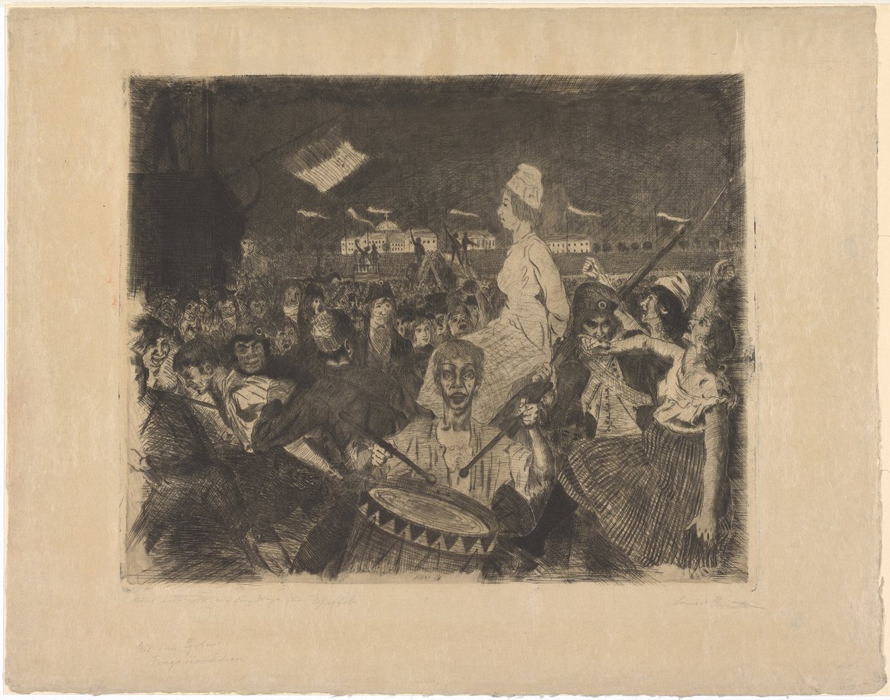 Marie Antoinette på väg till schafottet av Lovis Corinth
