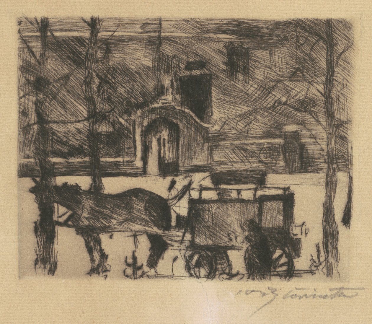 Mjölkvagn Mjölkvagn, 1916. av Lovis Corinth