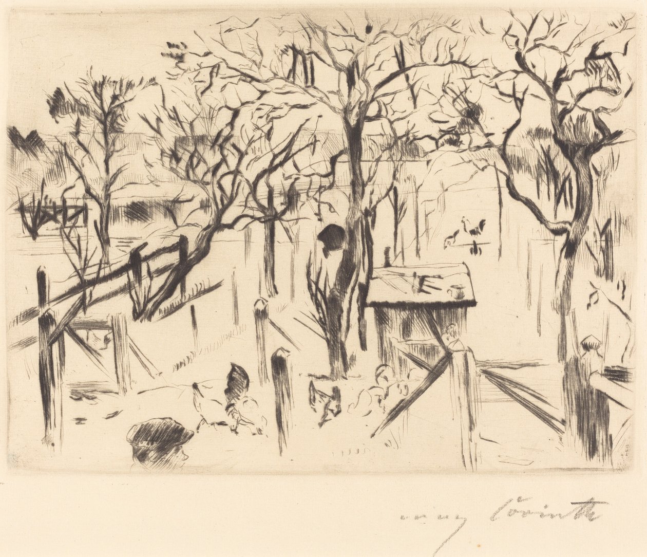 Fruktträdgård i höstens fruktträdgård på hösten 1912. av Lovis Corinth