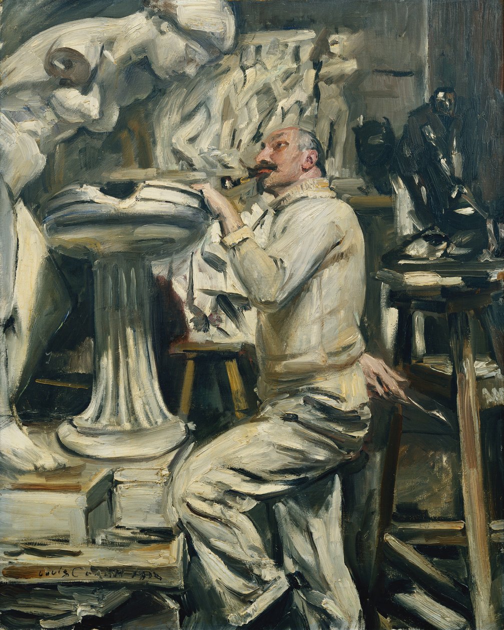Porträtt av skulptören Nikolaus Friedrichs; Porträtt av skulptören Nikolaus Friedrichs, 1912 av Lovis Corinth