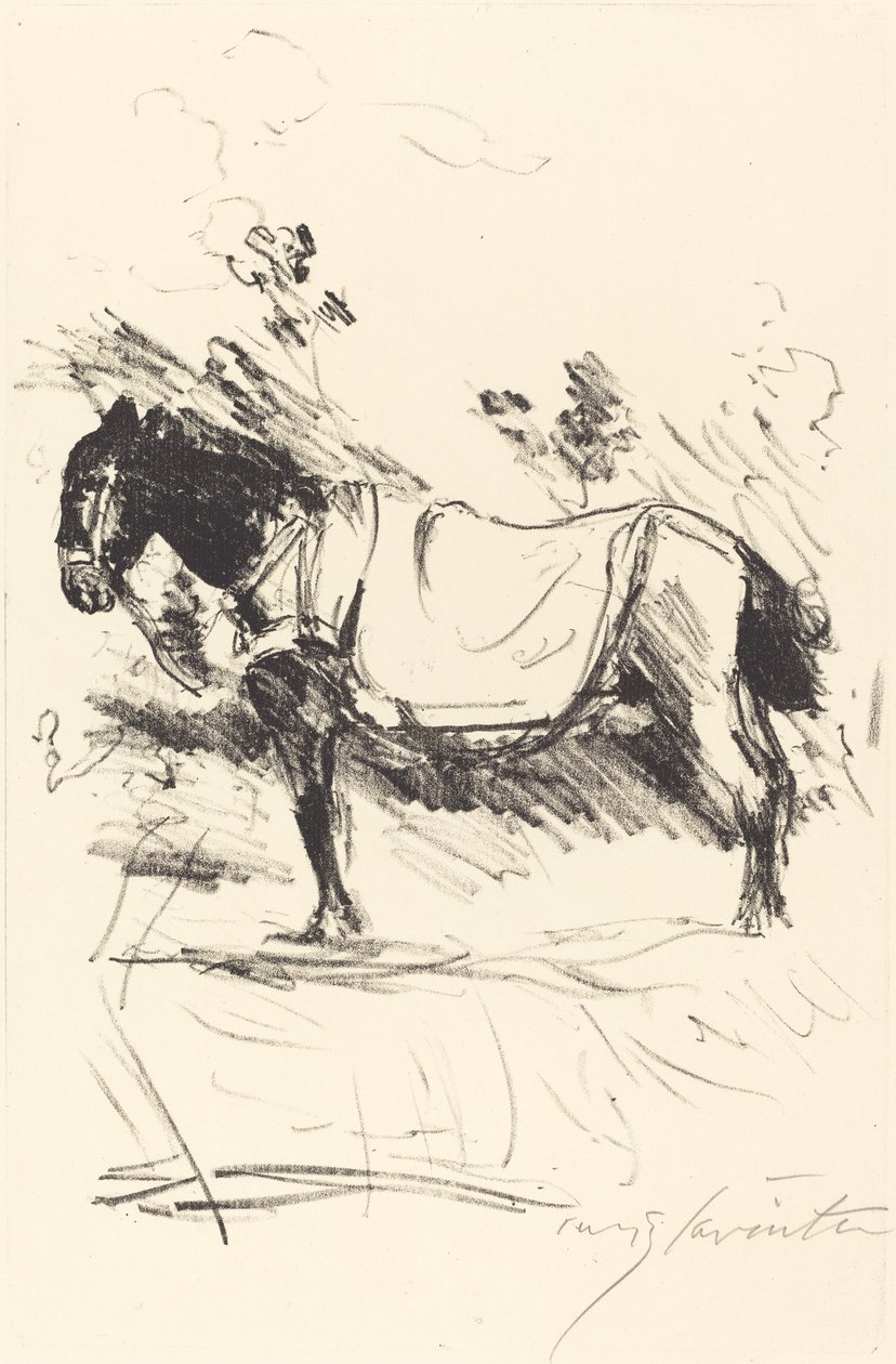 Reitpferd ridhäst, 1916. av Lovis Corinth