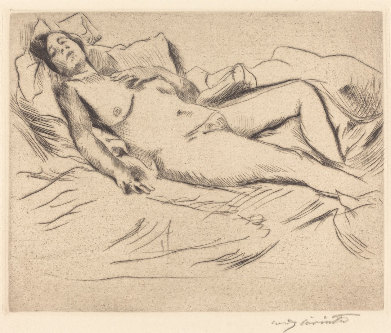 sovande kvinna av Lovis Corinth