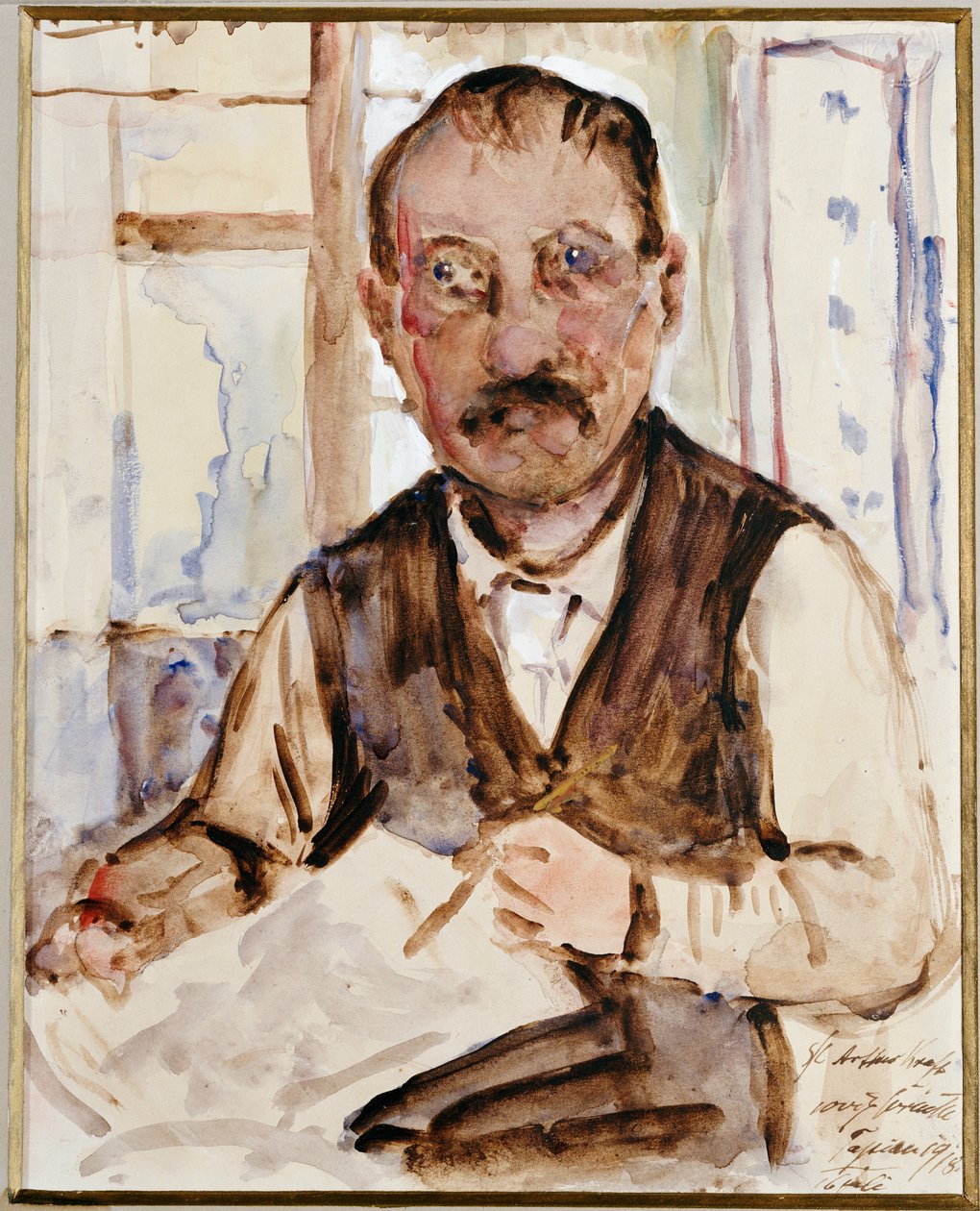 Självporträtt, 1918 av Lovis Corinth
